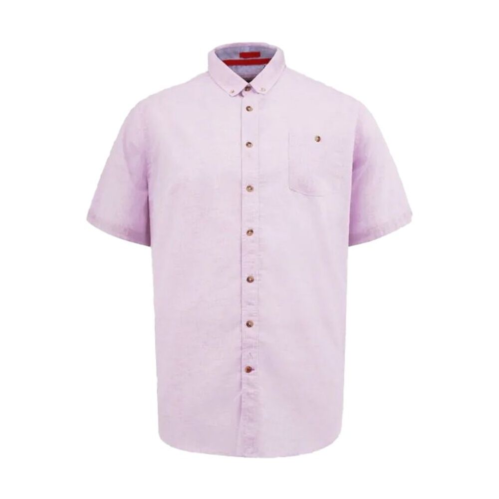 Duke Mens Clarke D555 Linen Kingsize Shirt / Pink
